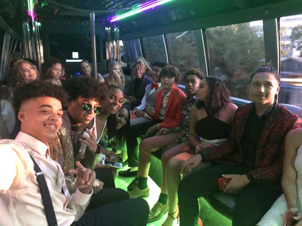 Party bus for homecoming in Dallas